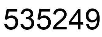 Number 535249 black image