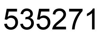 Número 535271 imagen negro
