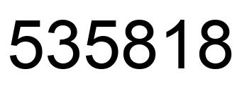 Número 535818 imagen negro