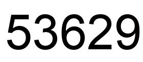 Number 53629 black image