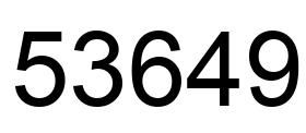 Number 53649 black image