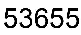 Number 53655 black image