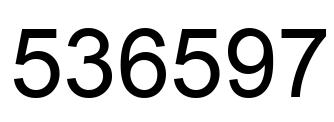 Number 536597 black image