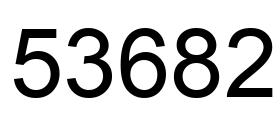 Number 53682 black image