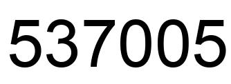 Number 537005 black image