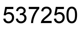 Number 537250 black image