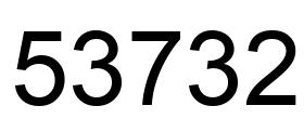 Number 53732 black image