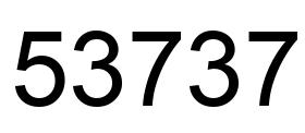 Number 53737 black image
