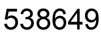 Number 538649 black image