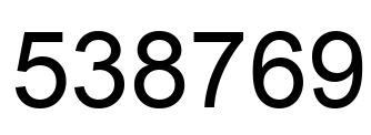 Número 538769 imagen negro