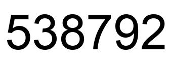 Number 538792 black image