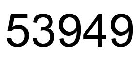 Number 53949 black image