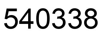 Number 540338 black image