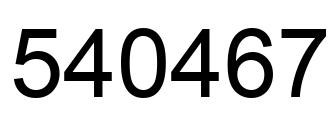 Number 540467 black image