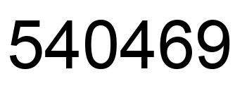 Number 540469 black image