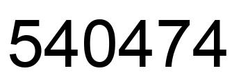 Number 540474 black image