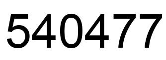 Number 540477 black image