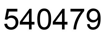 Number 540479 black image