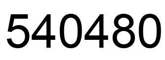 Number 540480 black image