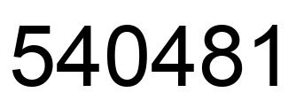 Number 540481 black image