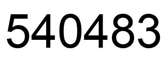 Number 540483 black image