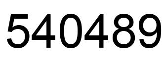 Number 540489 black image
