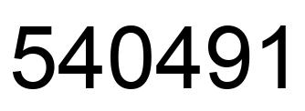 Number 540491 black image