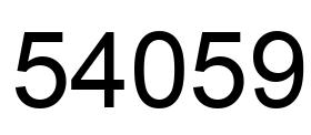 Number 54059 black image