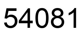Number 54081 black image