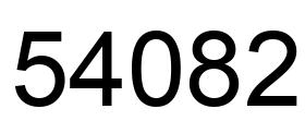 Number 54082 black image