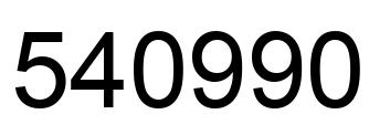 Número 540990 imagen negro