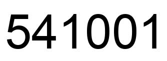 Número 541001 imagen negro