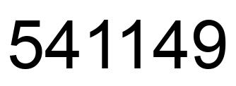 Number 541149 black image