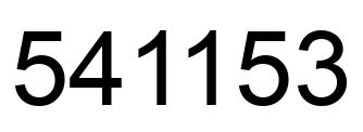 Number 541153 black image