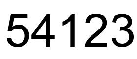Number 54123 black image