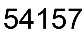 Number 54157 black image