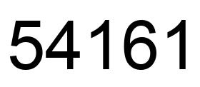 Number 54161 black image