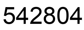 Number 542804 black image