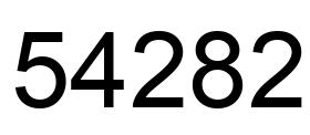 Number 54282 black image