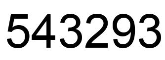 Number 543293 black image
