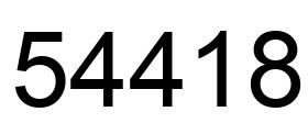 Number 54418 black image