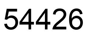 Número 54426 imagen negro