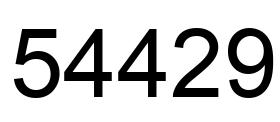 Number 54429 black image