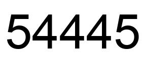 Número 54445 imagen negro
