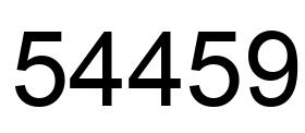 Number 54459 black image