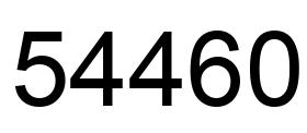 Number 54460 black image