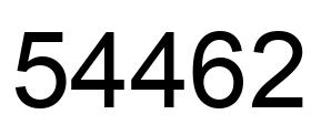 Number 54462 black image