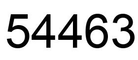Number 54463 black image