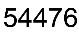Number 54476 black image