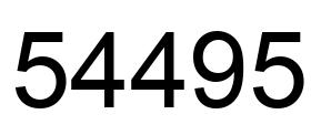 Number 54495 black image